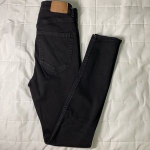 Zara black high waisted skinny denim jeans -size 4